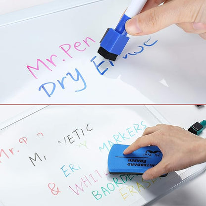 Mr. Pen Magnetic Dry Erase Markers, 8 Pack with Eraser, Magnet, Fine Tip Dry Erase Pens