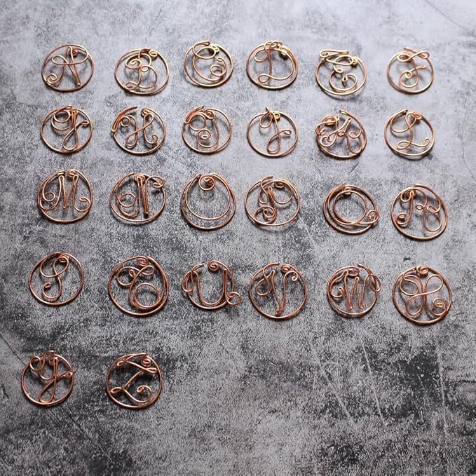 Personalized Initial Copper Bookmark, Set of 5, Handmade Copper Gift for Her, Him, Couple on Birthday, Wedding Anniversary, Alphabet Bookmark (Z)