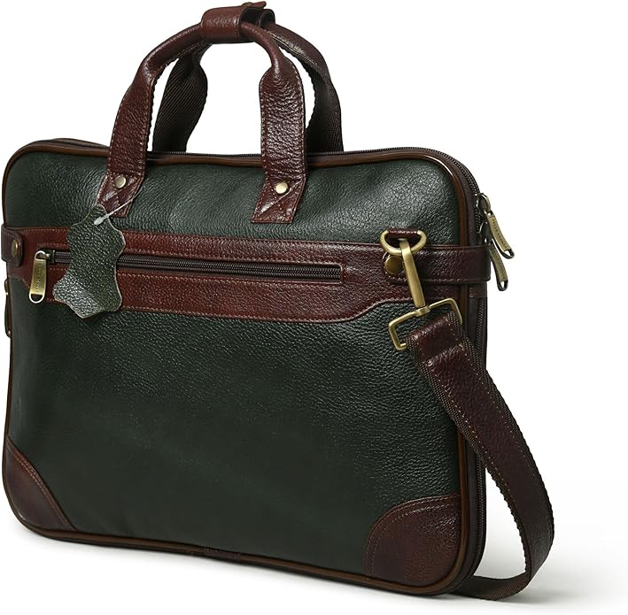 ADYAN 15 inch Leather Briefcases for Men and Women Laptop Bag Business Travel Messenger Bag Vintage Leather Best Office Satchel Bag