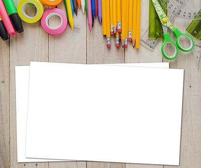 Home Advantage 5x8 Blank Index Cards - Our 50 Pack of Plain Index Cards Use Heavy Duty Cardstock to Make Them Bleed Proof - These Big Flash Cards Make Perfect Blank Note Cards & Blank Flashcards