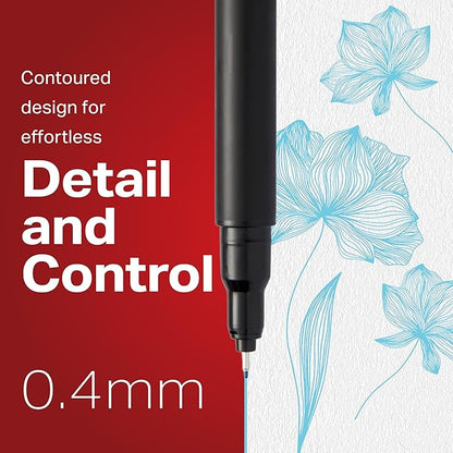 Sharpie Felt Tip Pens, Fine Point Pens (0.4Mm) Felt Tip Markers, Journaling Pens, Art Markers, Drawing Markers, Assorted Colors, 12 Count