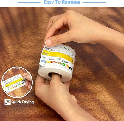 Restaurant Quality Shelf Life Food Rotation Labels, 2” x 3” Self-Adhesive Removable Freezer Food Labels Stickers, Perfect for Reusable Containers, Easy to Remove, Food Safety Date Sticker (8 PCS)