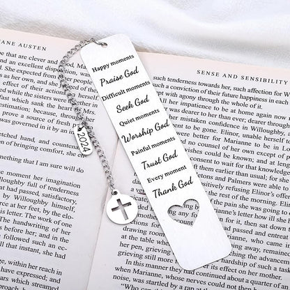 Baptism Faith Based Gifts Bible Verse Bookmarks Inspirational Gifts for Women Men 2024 Christian Religious Scripture Gifts for Friend Birthday Christmas Present for Son Daughter First Communion Gifts