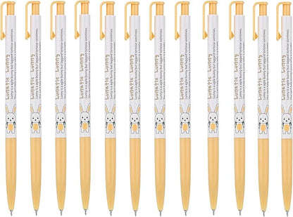 ZEESOON Xeno Lunatic Lunny 0.38mm Slim Ball Point Pen Dozen Box 12 Pcs, Made in Korea (Orange 12pcs)