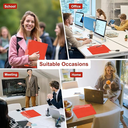 ViVin File Folder, 50 Pack Colored File Folders with 1/3-Cut Tabs, Fits 8.5 * 11 Letter Size Paper, Manilla Folders for Home Office School Documents(Red)