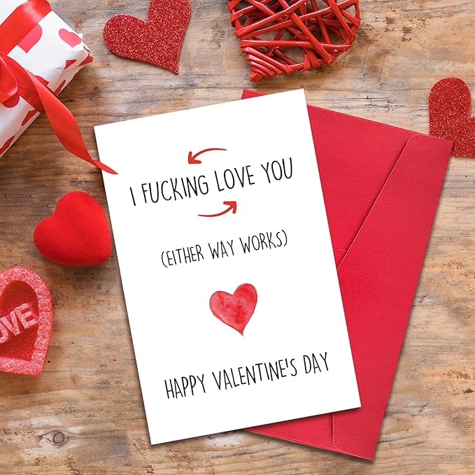 Ogeby Funny Valentines Day Card for Girlfriend Boyfriend, Cute Valentines Day Cards Gifts for Her Him, Dirty Valentine’s Day Cards Gifts for Wife Husband, Humor I Love You Card