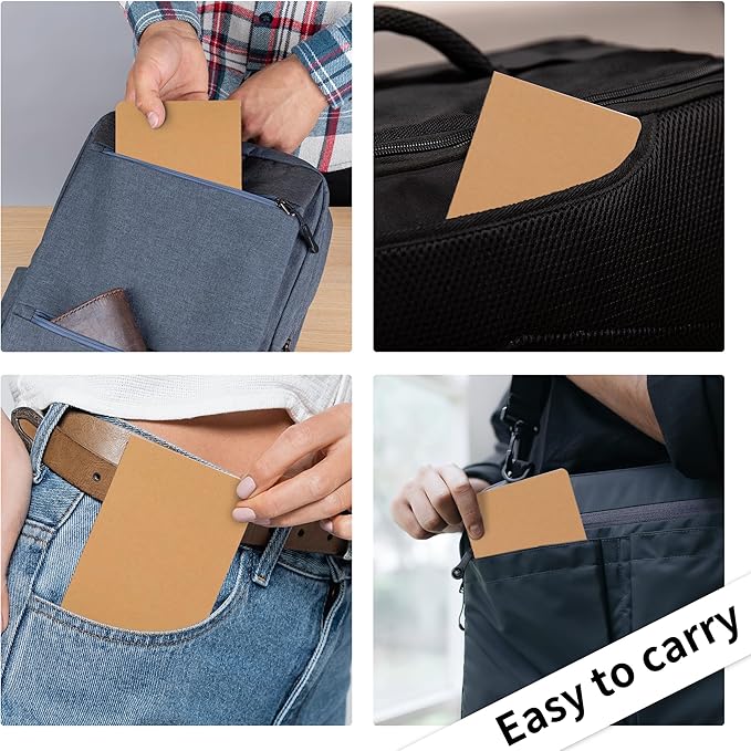 100 Packs Kraft Small Blank Notebooks, Unlined Mini A6 Journals Bulk, Blank Notepads for Kids Students School Office, Traveler Sketching, Drawing, Writing Supplies, 5.5" x 4", 30 Sheets/60 Pages