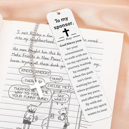 Bible Bookmark, Confirmation Sponsor Gifts, Baptism Gifts for Boys Girls Religious for Women Confirmation Sponsor Gifts for Women Confirmation Gifts for Teenage Boys Girls Sponsor Appreciation