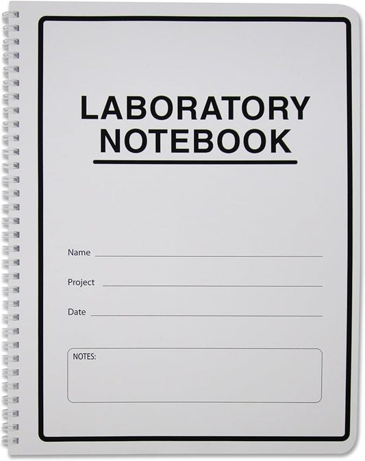 BookFactory Student Lab Notebook (Scientific Grid Format) - Standard No Carbon Copies 8.5" x 11", 100 Pages [Wire-O Bound] (LAB-100-WTG)