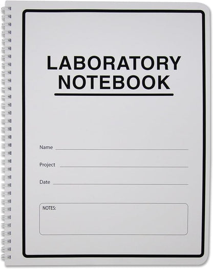 BookFactory Student Lab Notebook (Scientific Grid Format) - Standard No Carbon Copies 8.5" x 11", 200 Pages [Wire-O Bound] (LAB-200-WTG)