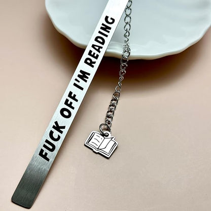 Funny Christmas Bookmarks for Women, FCK Off I'm Reading Book Gifts for Book Lovers Men Women Friends, Birthday Gift Book Mark for Reading Women Writers Teachers, Stocking Stuffers Present