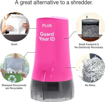 Guard Your ID Advanced Security Roller 2.0 Identity Theft Prevention Stamping Pink