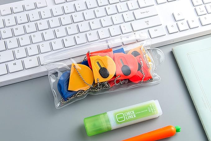 18 pack Mini Portable Utility Office Keychain with auto Retractable Blade Pocket Knives Letter Opener Small Box Cutter(orange)