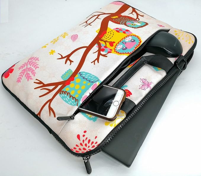 icolor 15" Laptop Shoulder Bag Sleeve Holder,14.2" 15.4 inch Computer Tablet Canvas Handbag Case Notebook Messenger Briefcase