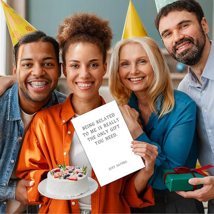 Heollaok Funny Birthday Card for Brother and Sister, Cute Joke Birthday Card for Cousin or Niece, Humor Happy Birthday Card for Family