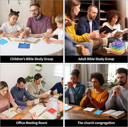 INSADA 56 Sets of Multicolored Christian Prayer Journals in Bulk small notepad 5.43” x 4.33” Spiral Notebooks with Matching Pens - Easter Gifts for Women kids,Church Members & Bible Study Groups