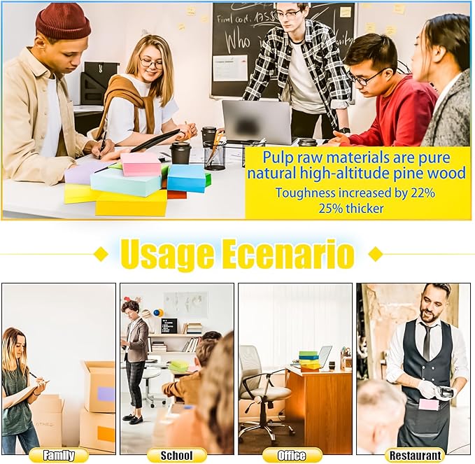 MotBach 280Pcs 3x5 Inch Blank Colorful Index Cards Colored Flash Cards, Assorted Neon Colored Notecards Study Cards, Index Flash Note Cards for Office Home School Learning Note Taking To Do List