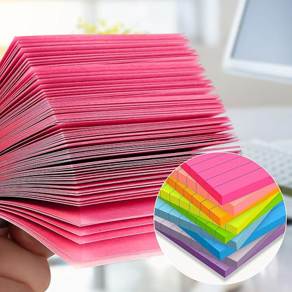 (18 Pads) Lined Sticky Notes 3x3 in Bright Ruled Post Stickies Colorful Super Sticking Power Memo Pads