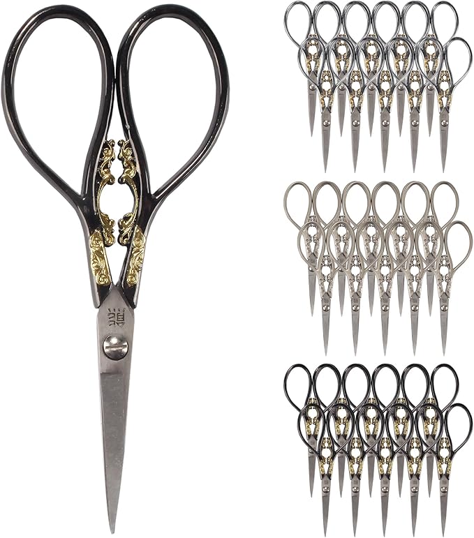 JubileeYarn Scrollwork Embroidery Craft Scissors - Assortment - 30 Scissors