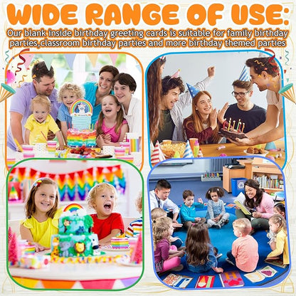 200 Set Unique Happy Birthday Card Bulk with Envelope and Sticker Blank Greeting Card Large 5 x 7 Inch Suitable for Office Kids Women Men, 20 Styles(Lovely Style)