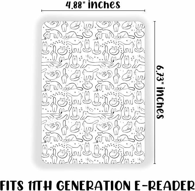 E-reader Cardstock Paper Inserts for Clear Case | 12 pk 4.88 x 6.73” inches Paper White 11th Generation 6.8" Screen Compatible Put Behind Case Colorful Floral Designs Change Out (1856 Design Mix 2)