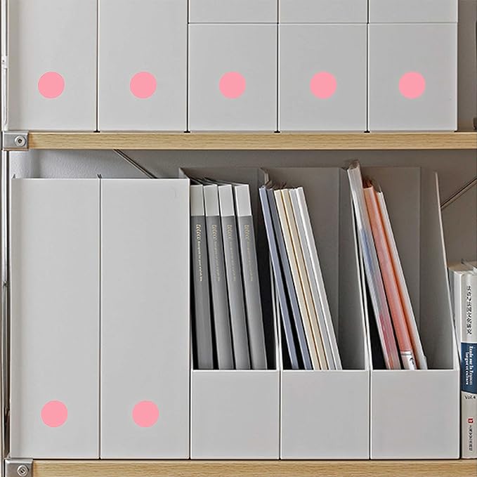 PARLAIM 0.75" Round Adhesive Color Coding Circle Dot Labels in Roll, 1000 Stickers per Dispenser Box, 3/4" Diameter for Yard Sale, Pink