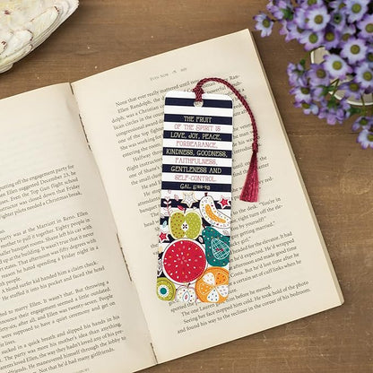 Dicksons Fruit of Spirit Joy Peace Love Joy 2 x 6 Paper Keepsake Bookmark with Tassel Pack of 12