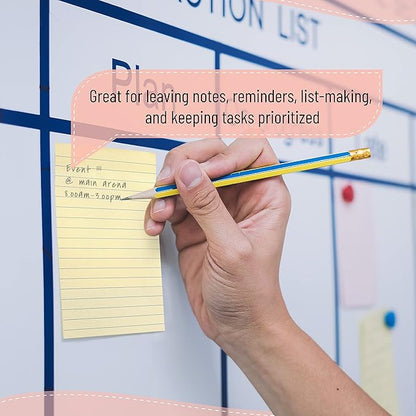 Mr. Pen- Lined Sticky Notes 4x6, 6 Pads, 45 Sheets/Pad, Pastel Color, Sticky Notes with Lines, Sticky Pads, Sticky Note Pads, Colorful Sticky Notes, Stickies Notes, Ruled Post Stickies