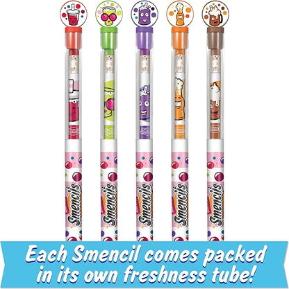 SODA Shop Smencils - Patented Gourmet Scented Pencils, 5 Count, Gifts for Kids, School Supplies, Classroom Rewards, Party Favors