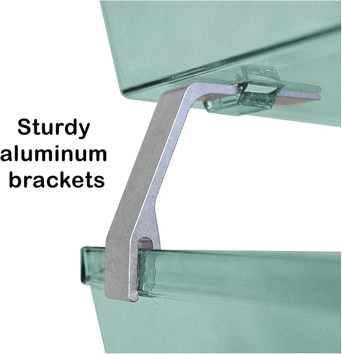 Acrimet 2 Tier Side Load Letter Tray Facility, Desktop File Organizer, A4 Letter Size Paper Organizer, Minimalist Storage Solution Paper Tray for Office, Home, Classroom (Plastic, Clear Green Color)