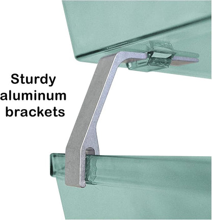 Acrimet 2 Tier Side Load Letter Tray Facility, Desktop File Organizer, A4 Letter Size Paper Organizer, Minimalist Storage Solution Paper Tray for Office, Home, Classroom (Plastic, Clear Green Color)