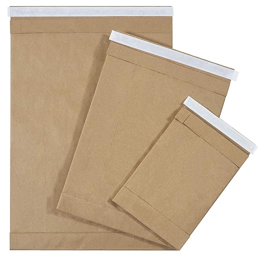 Aviditi Kraft Self-Seal Padded Mailers, #4, 9 1/2" x 14 1/2", Kraft Brown, Peel and Seal Closure, Fiber Cushioned Envelopes for Protecting Items During Shipping and Mailing, Case of 100