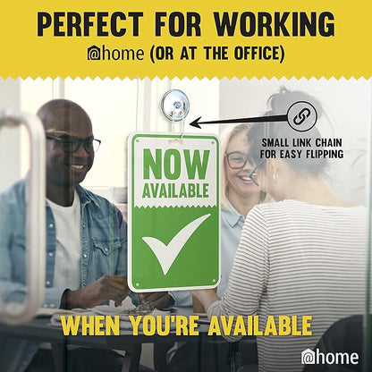 At-Home Do Not Disturb Sign Funny Privacy for the Office Cubicle Desk or Personal Room Door Sign