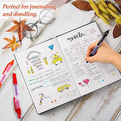 Smart Color Art Gel Pens Set 16 Colors Medium Point Colored Pens Retractable Gel Ink Pens with Comfort Grip,Smooth Writing for Journal Notebook Planner in Office Home