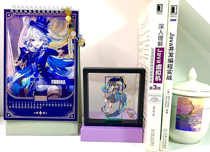 Genshin Impact Wanderer Metal Bookmark - Anime Figure Merch with 3D Display Box - Birthday Gifts for Fans Friends Gamer Book Lovers - Zllada