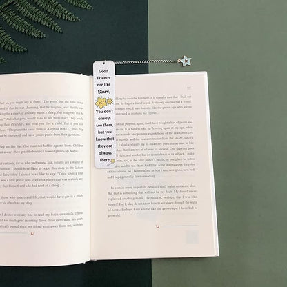 Bookmark for Good Friend Birthday Gifts True Friendship Appreciate Bestie Bookmark Inspirational Best Friends Women Men Birthday Personalized Present Book Lover Retirement Christmas Stars Keepsakes