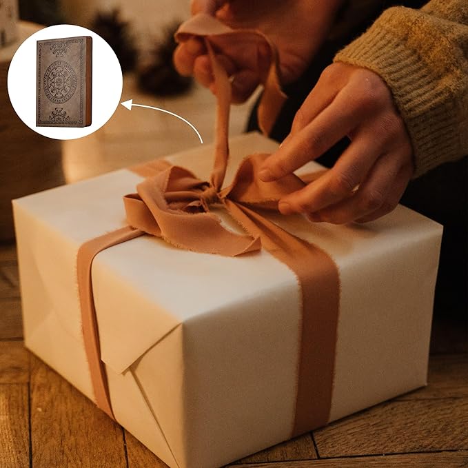 CAGIE Leather Vintage Journal for Men Soft Cover Lined Pages Notebook 180 Lay Flat for Writing Travel Diary, 5.7'' x 8.3'', Dark Brown