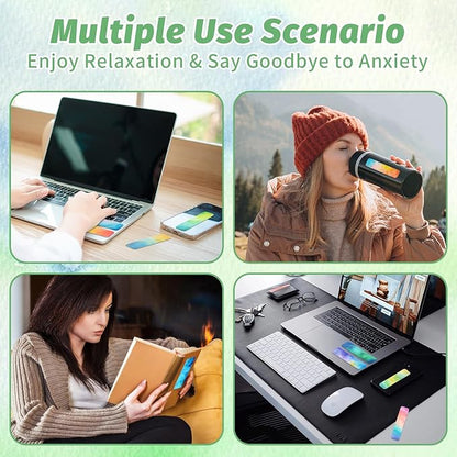 72 Pieces Anxiety Sensory Stickers with Storage Box - Calming Stickers 2 Textured Surface - Fidget Strips for Office & Classroom Desk Adult & Teen Stress (Watercolor)