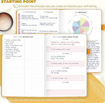 Clever Fox Self-Care Journal – Wellness & Daily Reflection Notebook – Mental Health & Personal Development Journal – Self-Care, Meditation & Mood Journal for Women & Men – A5 Size (Amber Yellow)