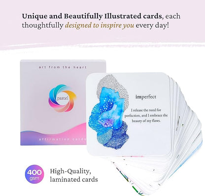 PASTEL Positive Affirmation Cards for Women – Daily Affirmations Cards for Mindfulness, Self Care, Meditation | Inspirational and Motivational Gifts for Women