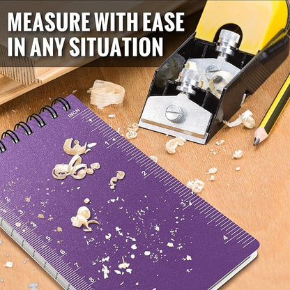 POPYOLA 1 Pack Waterproof Pocket Notebook, 3x5 Pocket Notepad, All Weather Mini Spiral Notepad, Write in the Rain Police Notepad with 100 Squared Pages for Outdoor Home Office School, Purple