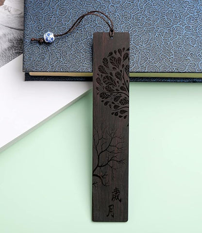 Wooden Bookmark Engraved Book Mark Vintage Style Best Unique Gifts Set for Book Lovers,Women,Men,Teacher,Birthday Present
