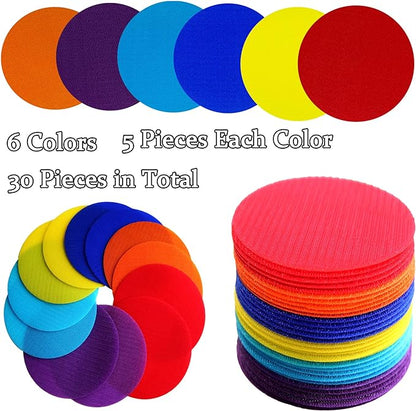 Carpet Markers 5" for Kids, Multicolor Spot Circle Markers for Classroom Teachers, Preschool and Kindergarten (30 Packs Of Circle)