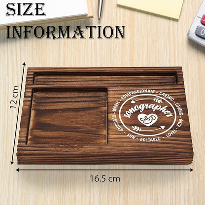 Sonographer Gift Sticky Note Holder, Thank You Gifts for Ultrasound Tech Sonography, Ultrasound Tech Appreciation Gifts, Ultrasound Sonographer Self-Stick Note Pad Holders Desk Organizer TZP30