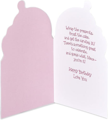 American Greetings Birthday Card for Niece (Smiling Ice Cream Cone)