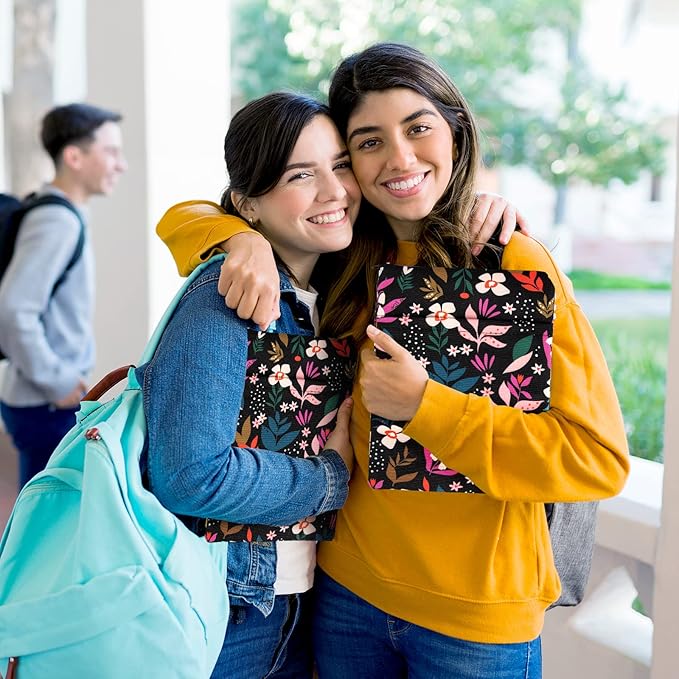 Book Sleeve Book Covers Book Protector Floral Printed with Zipper Washable Fabric for Teen Adult Book Lover Teacher Student(Medium,11 X 8.7 Inch)…