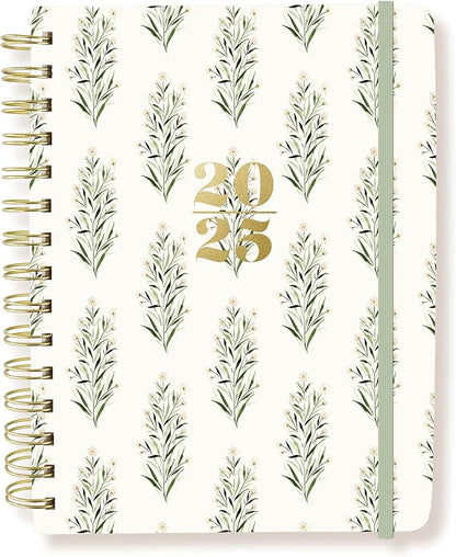18 Month Hardbound Spiral Planner by Graphique, Jul. 2024 – Dec. 2025 Calendar, Weekly and Monthly Spreads, Page Tabs, Reminder Stickers, 6” x 8”