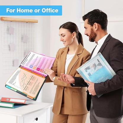 Dunwell 5-Tab Dividers with Pockets for 3-Ring Binder (3 Sets, 15 Count), Plastic Binder Dividers with Tabs and 2 Pockets, Binder Pocket 3 Hole Punched for 8.5x11 Paper, Includes Label Inserts