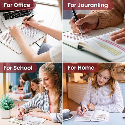 Lined Journal Notebook for Women & Men, Hardcover Leather Journal for writing, A5 College Ruled Notebook for Work & Note Taking, Perfect for Office School Home Supplies, 160 Pages, Black