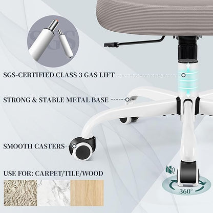 FelixKing Office Chair, Ergonomic Desk Chair with Adjustable Height and Lumbar Support Swivel Chairs, Desk Computer Chair with 90°Flip up Armrests for Conference Room (Gray)